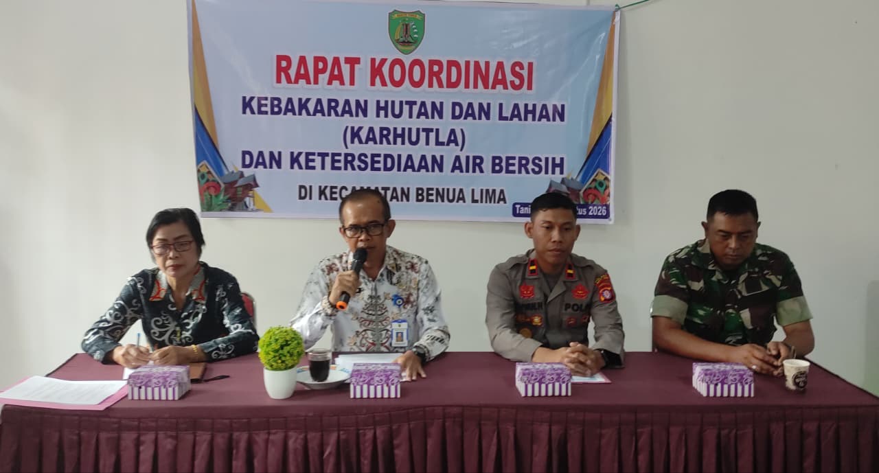 pemerintah-kecamatan-benua-lima-laksanakan-rapat-koordinasi-pemetaan-desa-kelurahan-rawan-kekurangan-air-bersih-dan-rawan-karhutla